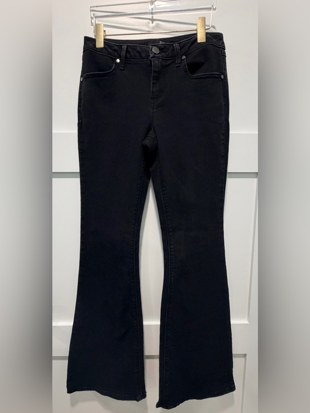 1822 Denim Black Flare Jeans